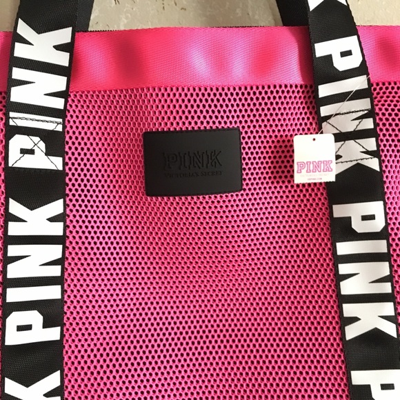 PINK VS Large Tote PINK Logo NWT RARE - Picture 6 of 8
